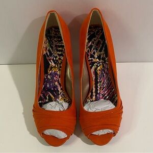 Qupid Women's 7.5 & 7 Orange Heels